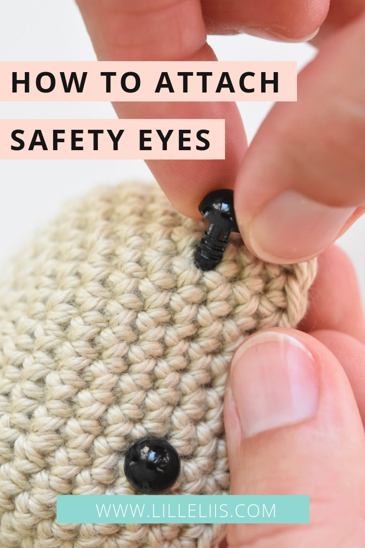 how to attach safety eyes on amigurumi