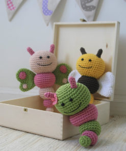 amigurumi bug rattles