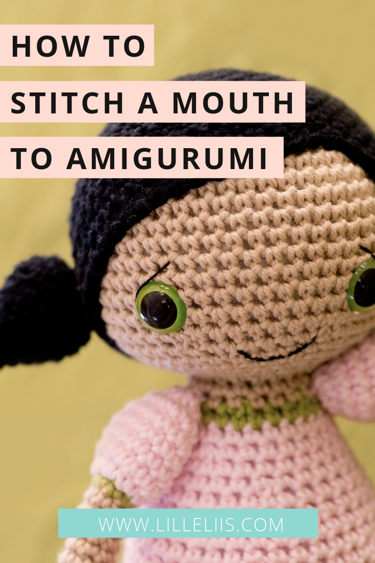 how to stitch a mouth to amigurumi