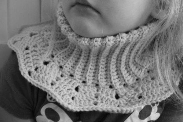 crochet double warm neck warmer