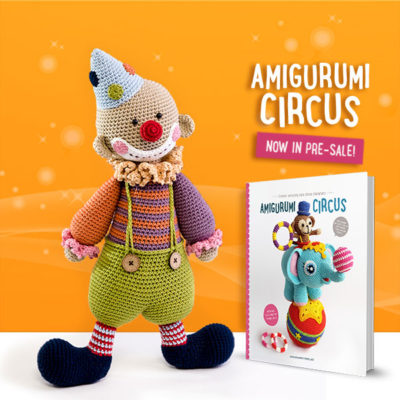 chatterbox clown amigurumi circus book