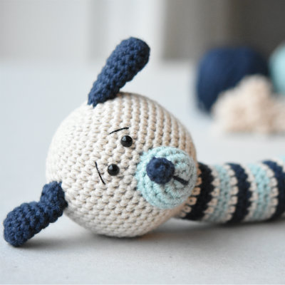 free amigurumi pattern puppy rattle