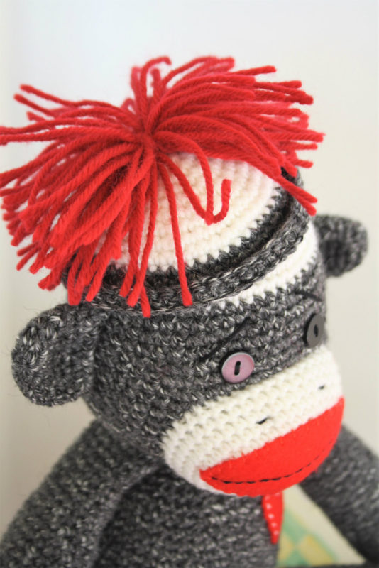 Cute Sock Monkey Crochet Hook
