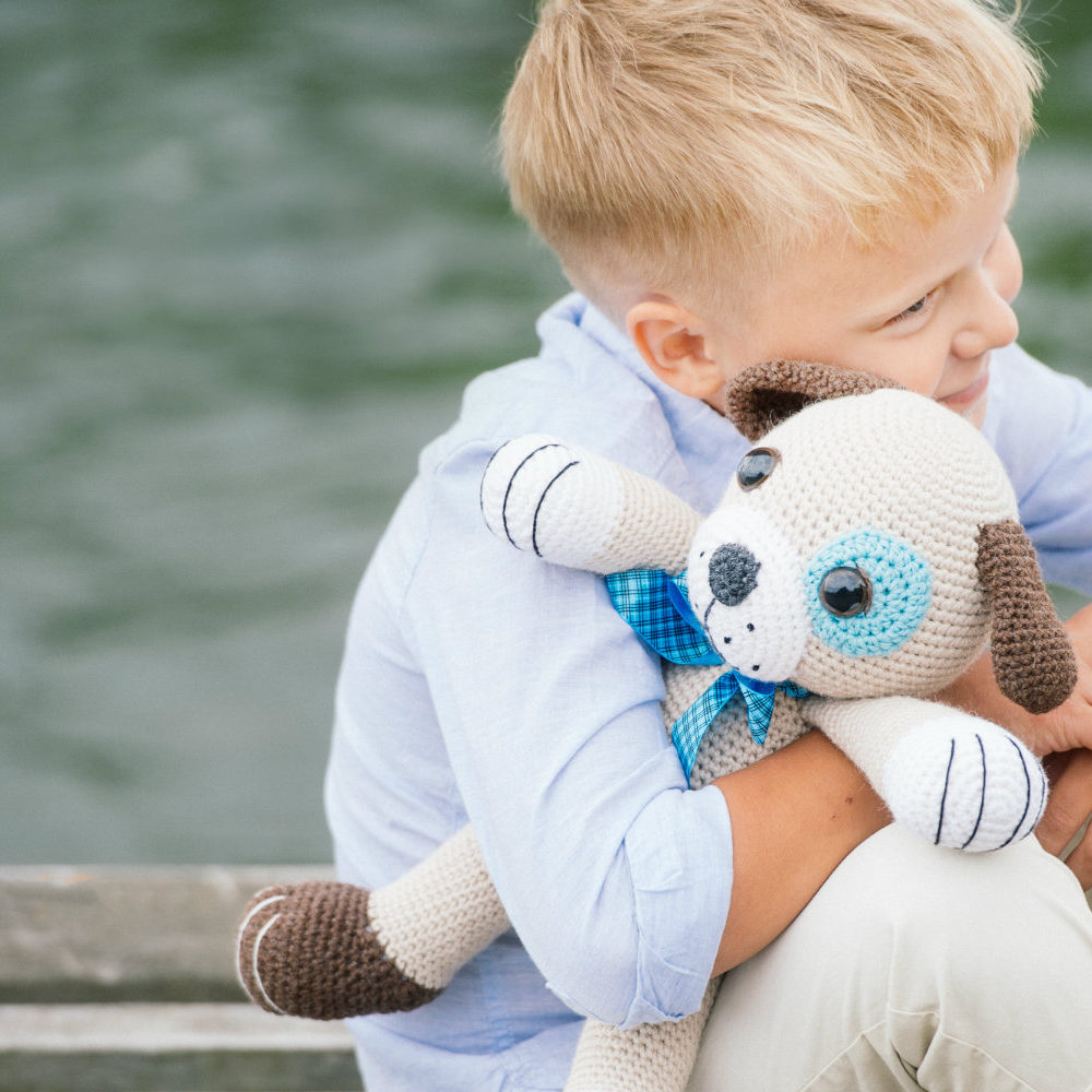 Puppy Paul from the book Cuddly Amigurumi Toys