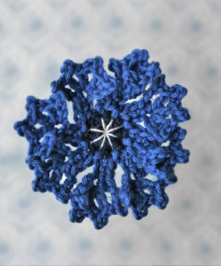 crochet cornflower