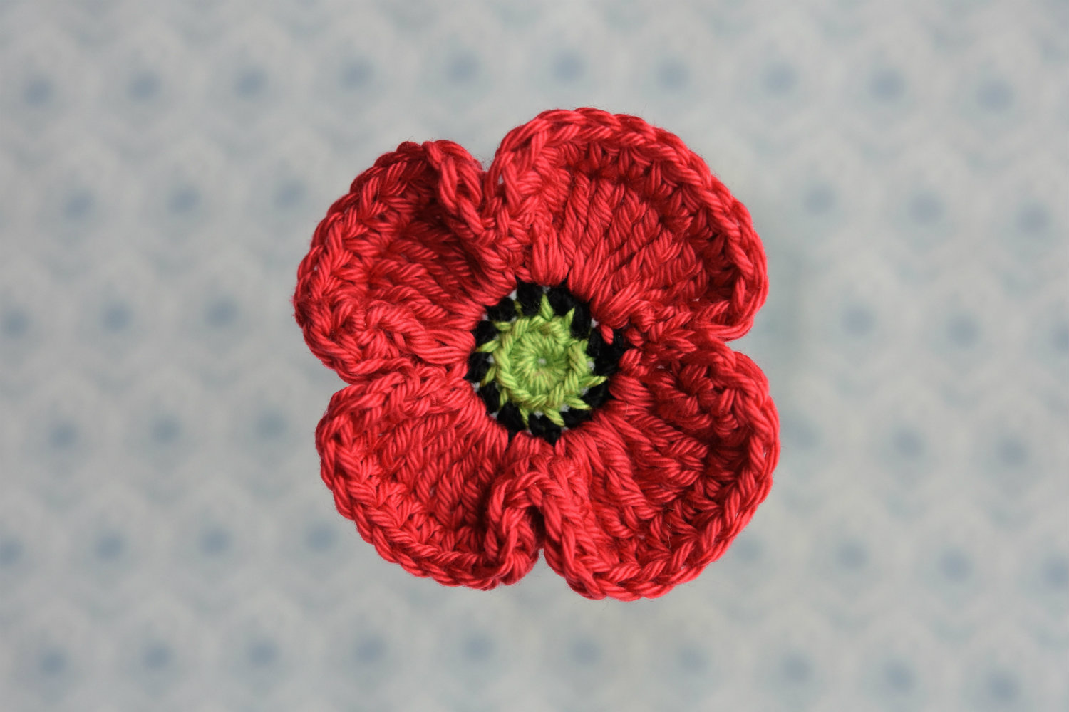 crochet poppy flower