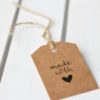 Kraft paper product tags