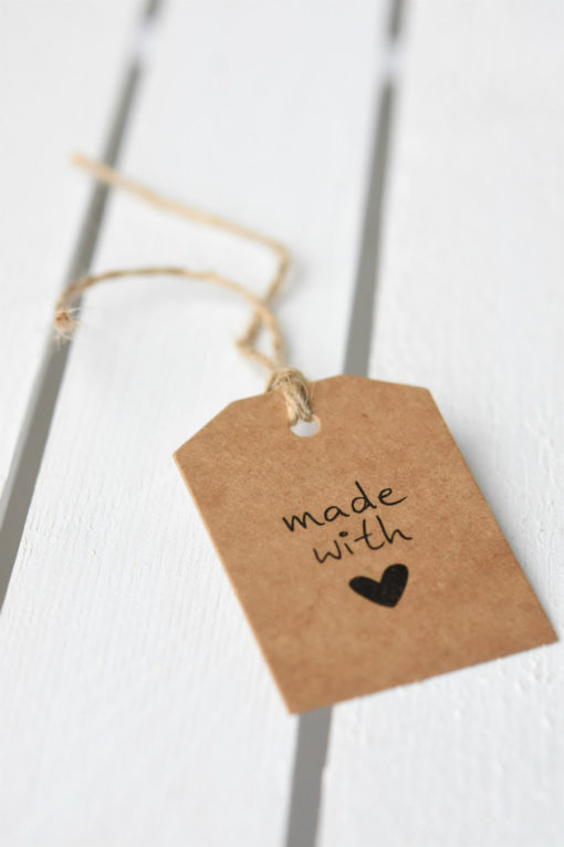 Kraft paper product tags