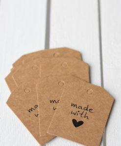 Kraft paper product tags