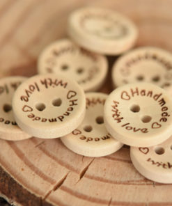 handmade with love buttons