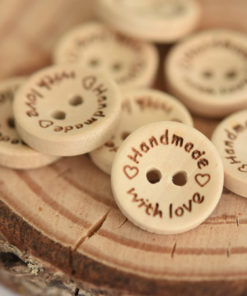 Nööbid Handmade with love, 15 mm (20 tk)