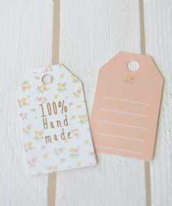Mustriline tootesilt "100% handmade" 10 tk