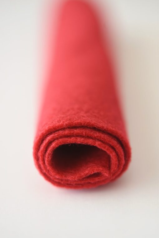 Red felt fabric