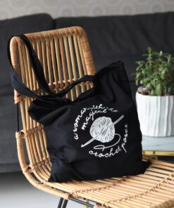 cotton tote bag crocheters