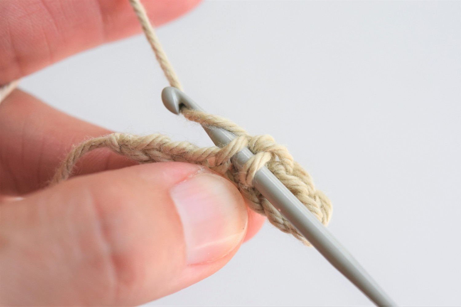yarn over crochet hook