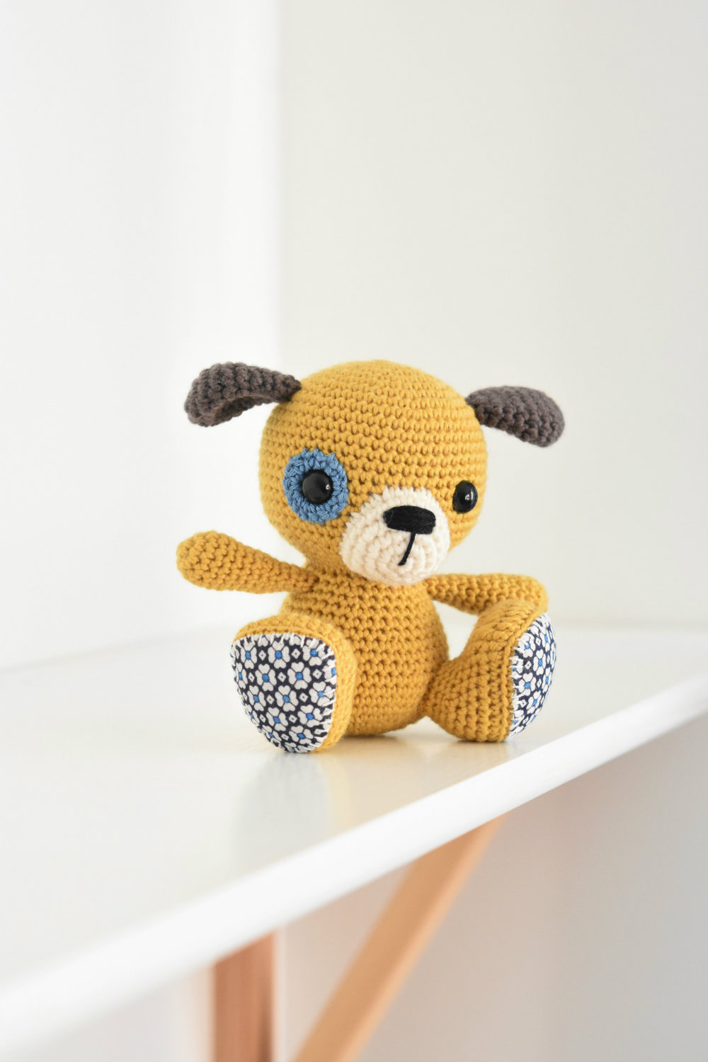 crochet puppy yellow