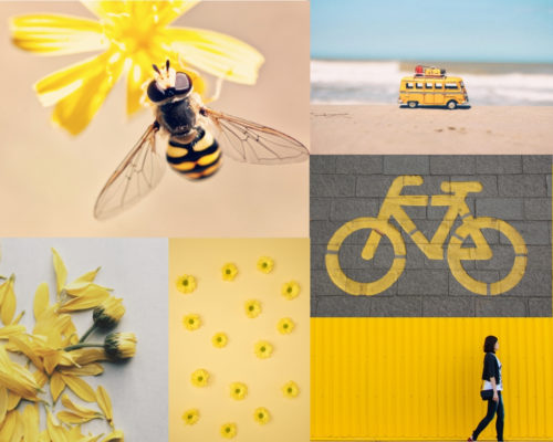 yellow inspiration board