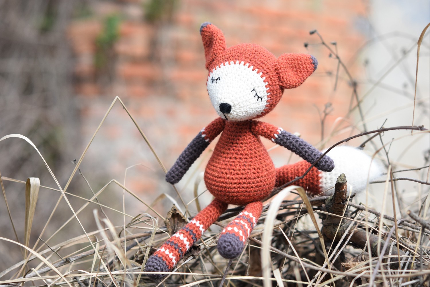 amigurumi fox made with drops lima yarn