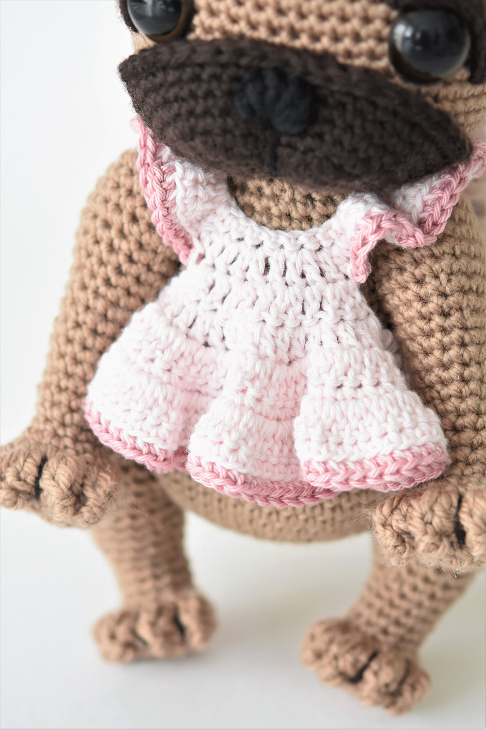 ruffled crochet dress
