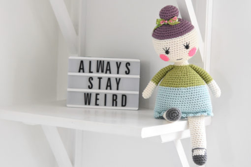 weird crochet doll
