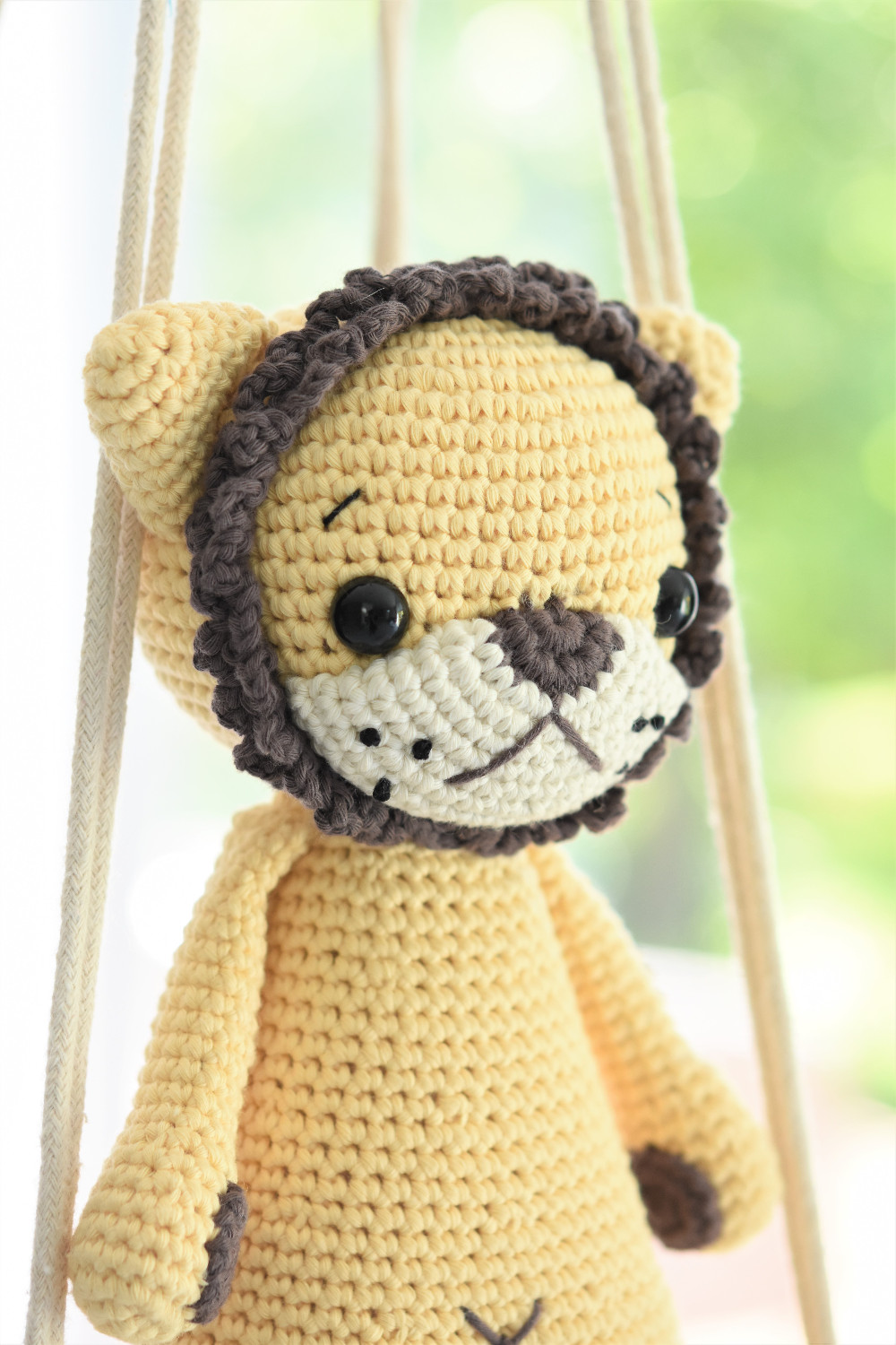 amigurumi lion head muzzle