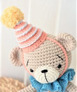 crochet teddy bear birthday hat