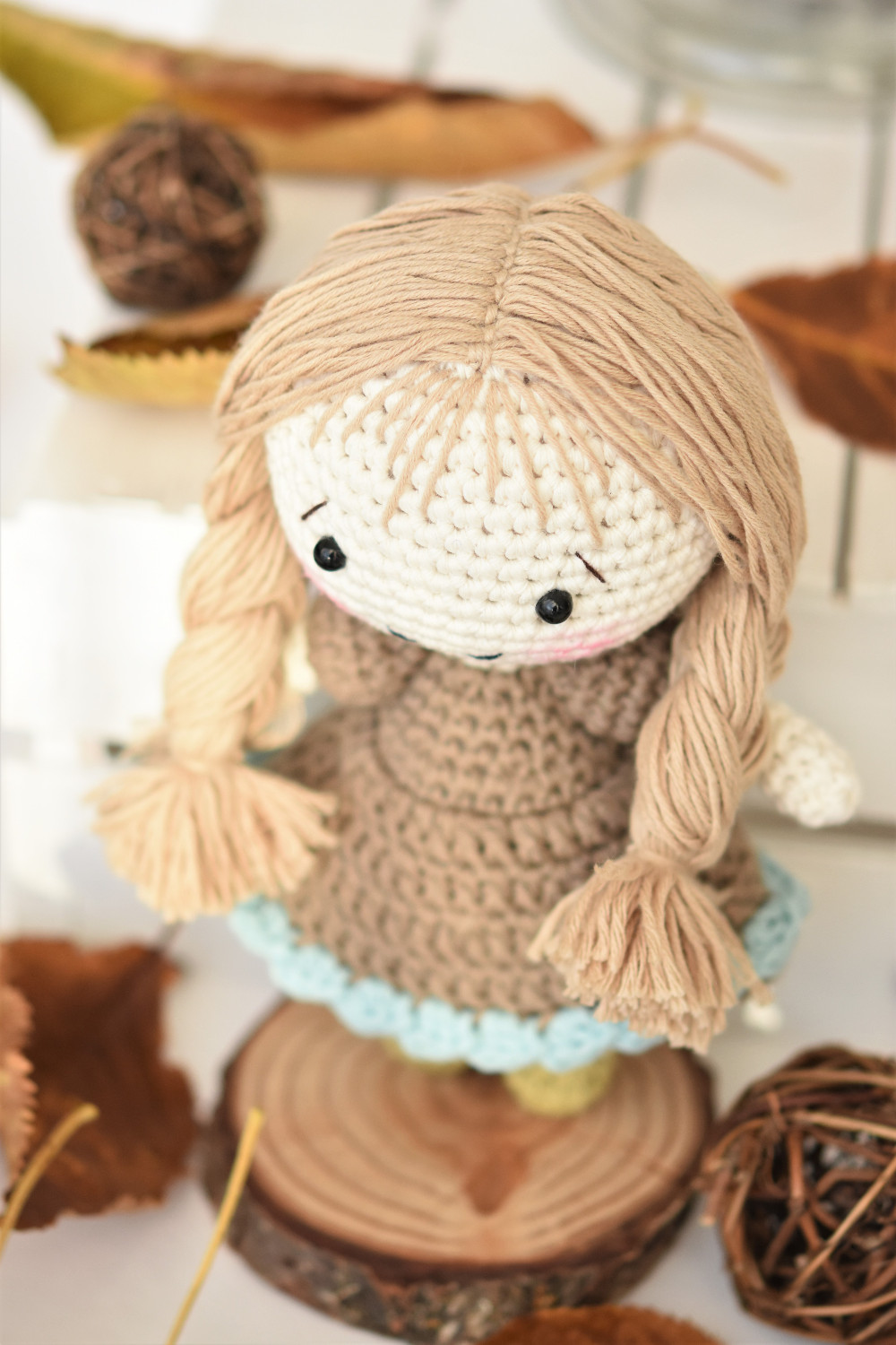 yarn wig crochet doll