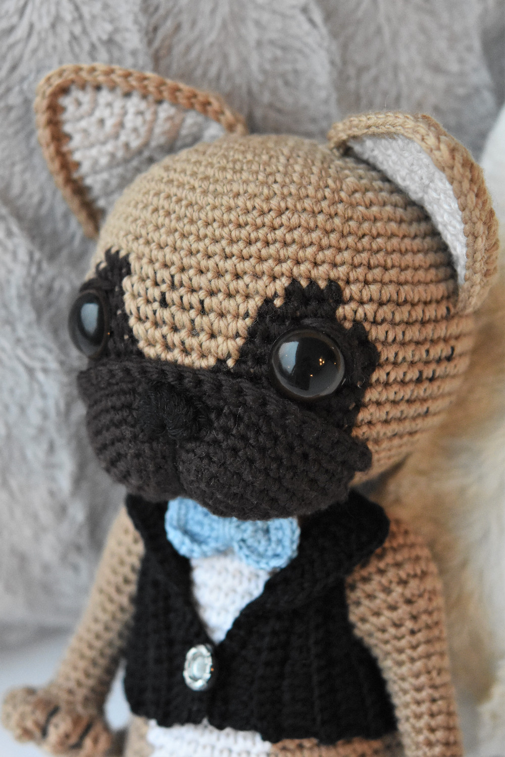 amigurumi buldog koer