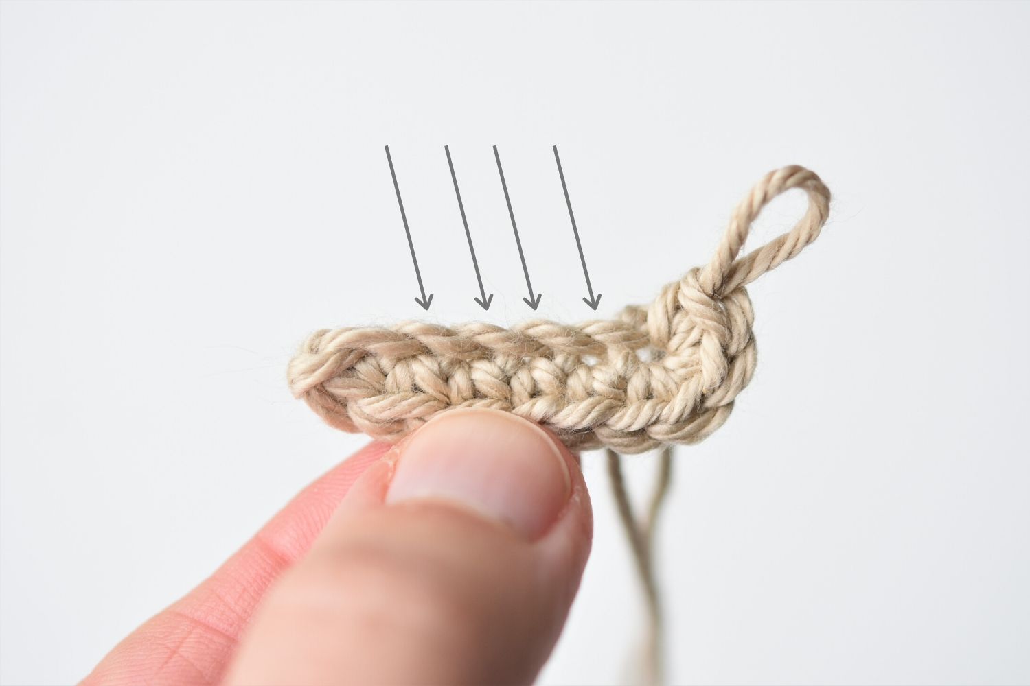 crochet around the foundation chain tutorial
