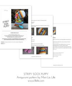 amigurumi stripy sock puppy