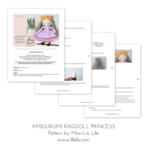 amigurumi pattern ragdoll princess