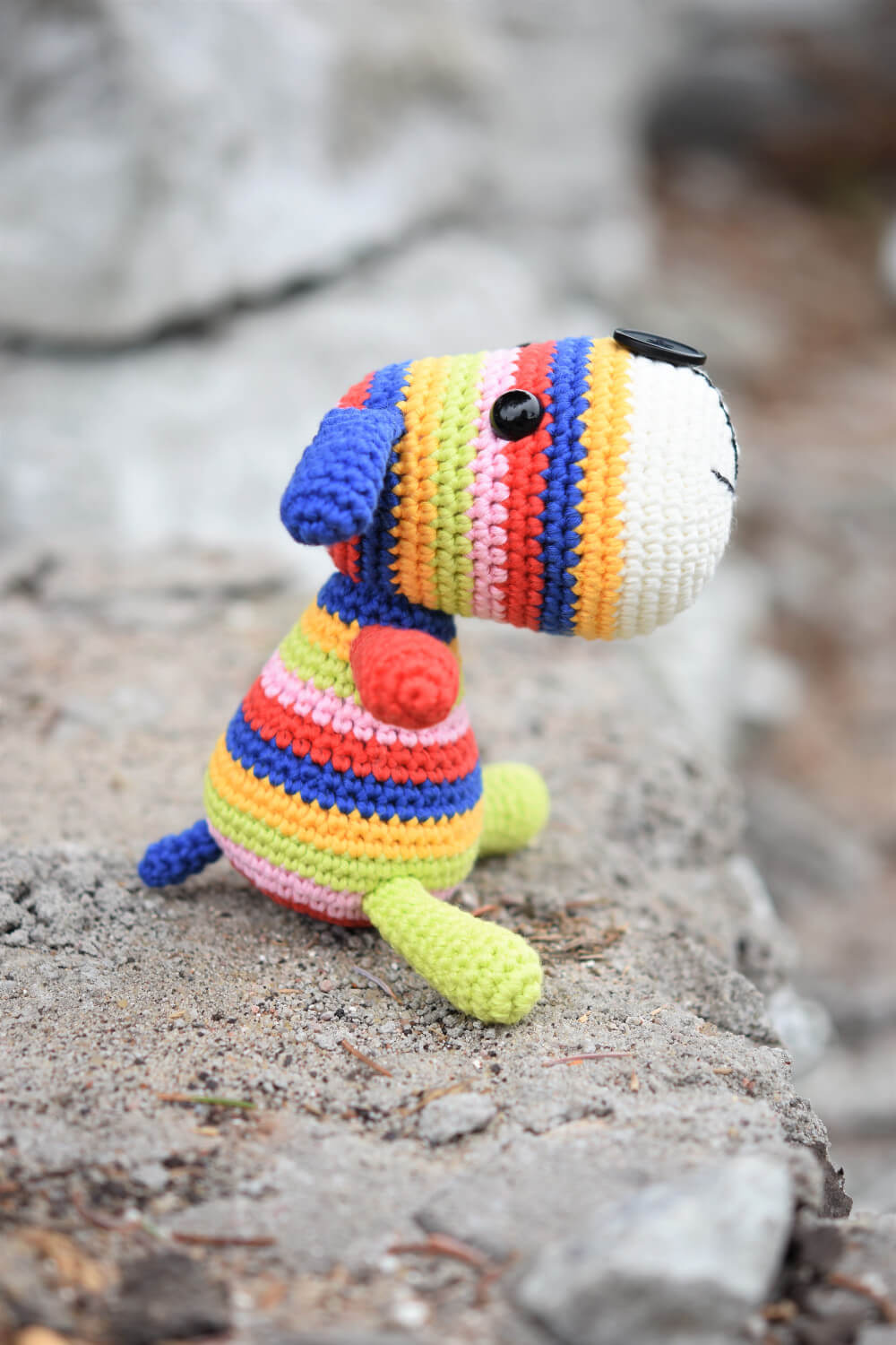 amigurumi muster triibuline sokikoer