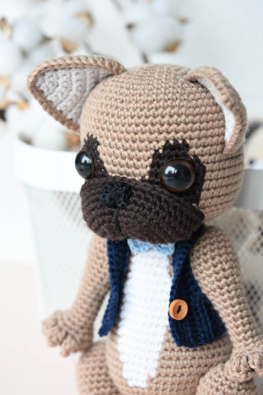 French Bulldog Crochet Stuffed Animal