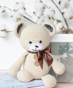 handmade crochet bear toy