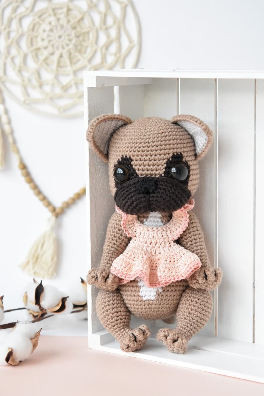 amigurumi prantsuse buldog