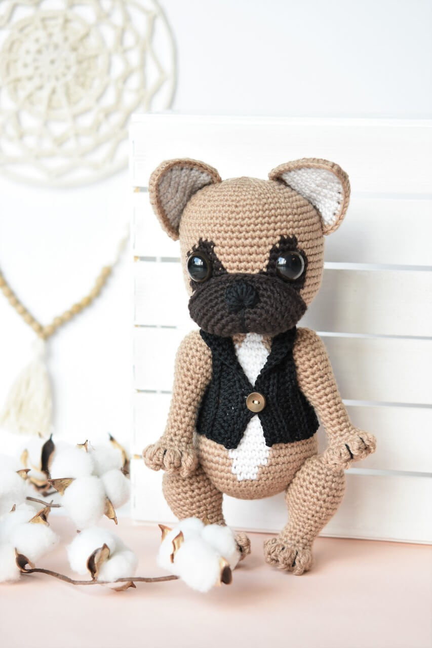 amigurumi prantsuse buldog