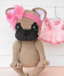 crochet french bulldog toy
