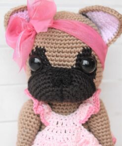 crochet french bulldog toy