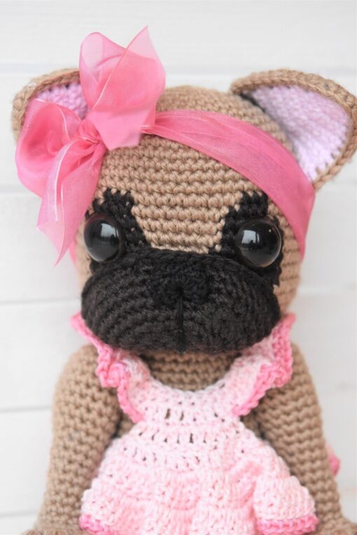 crochet french bulldog toy