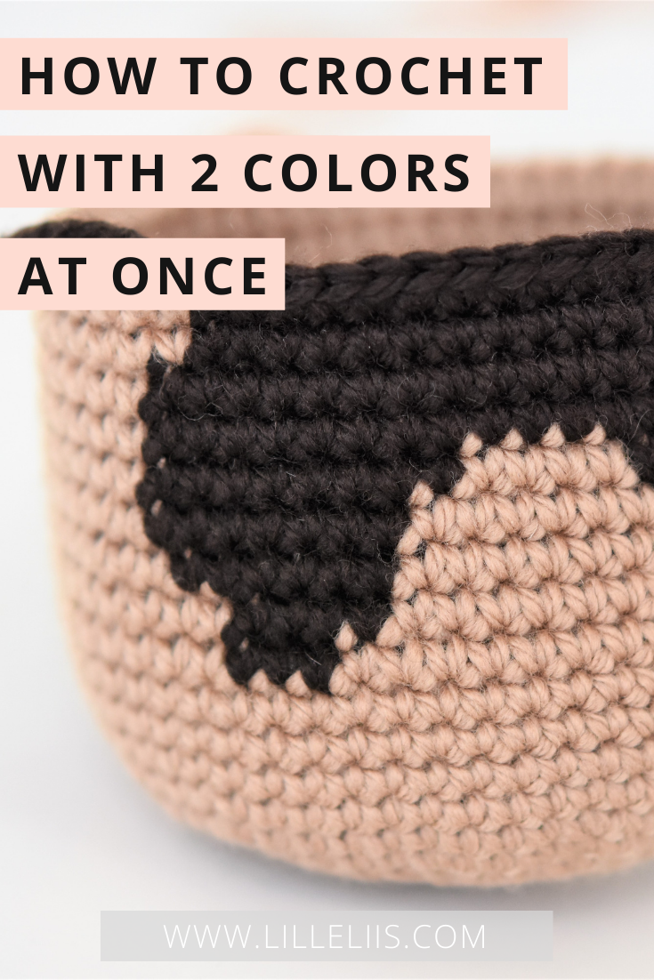 How to crochet with 2 colors at once tutorial