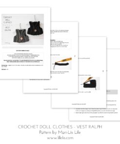 crochet pattern doll clothes vest