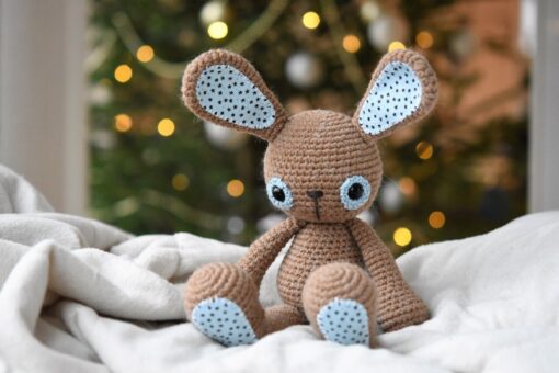 crochet caramel bunny