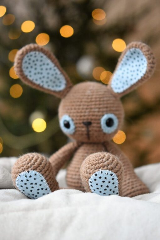 crochet caramel bunny