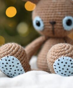 crochet caramel bunny