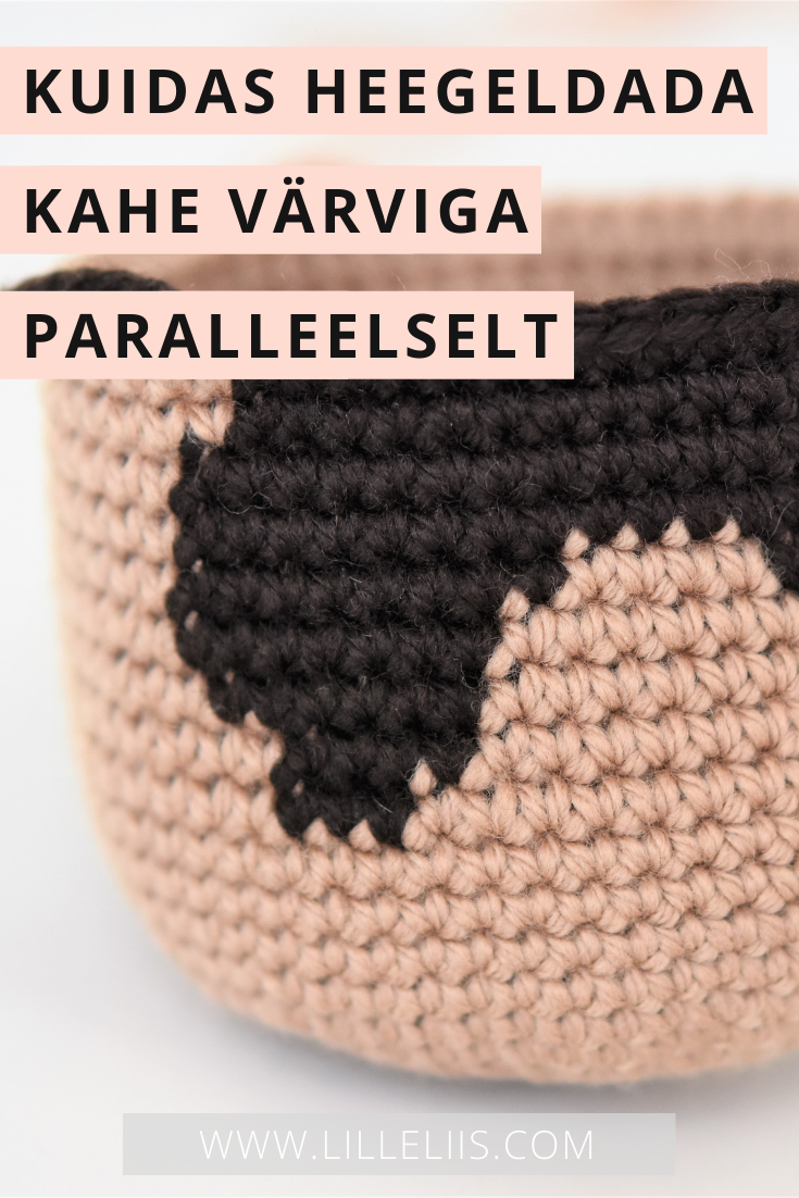 kuidas heegeldada kahe värviga paralleelselt