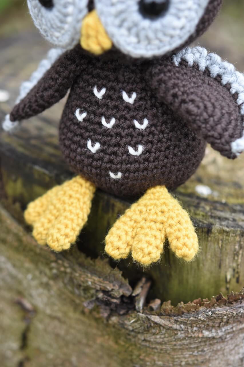 öökull bubo amigurumi muster