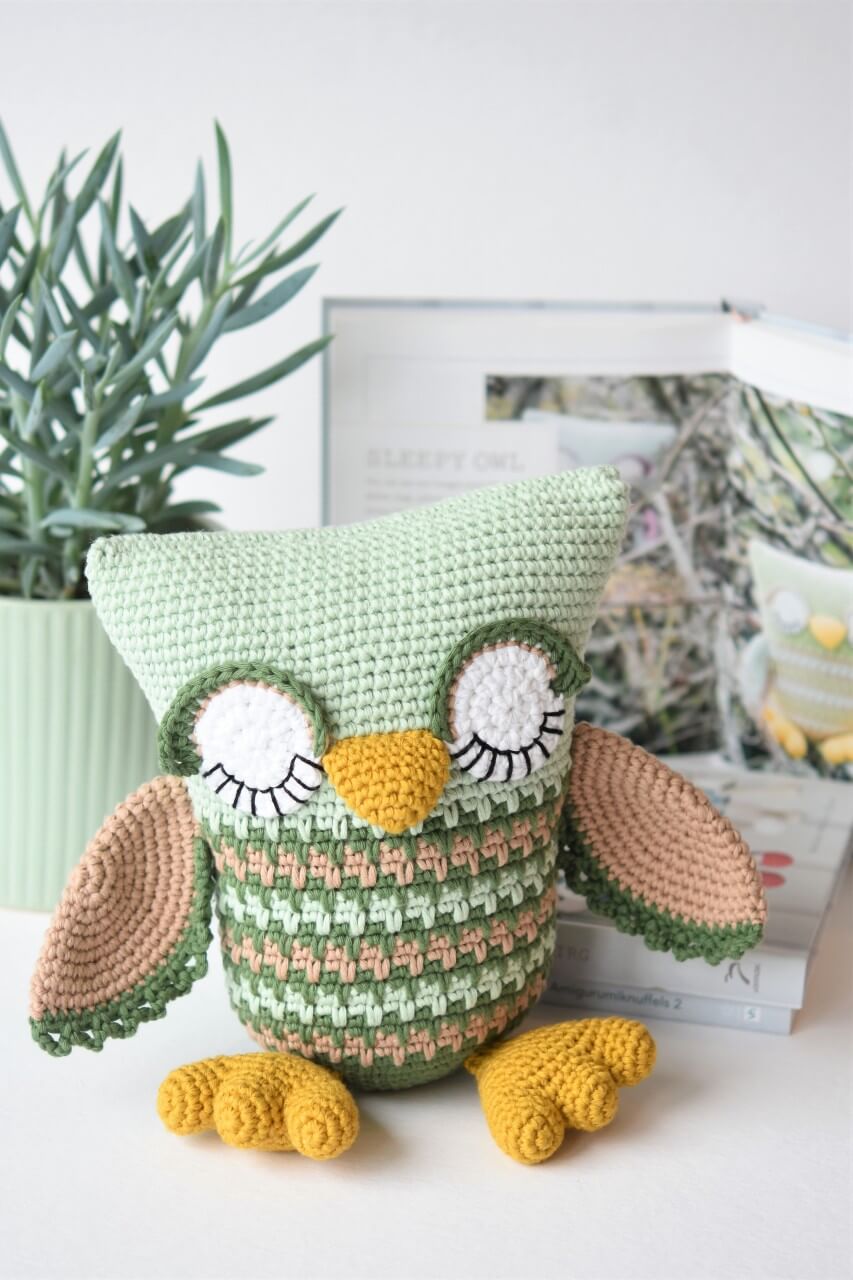 sleepy owl cuddly amigurumi toys