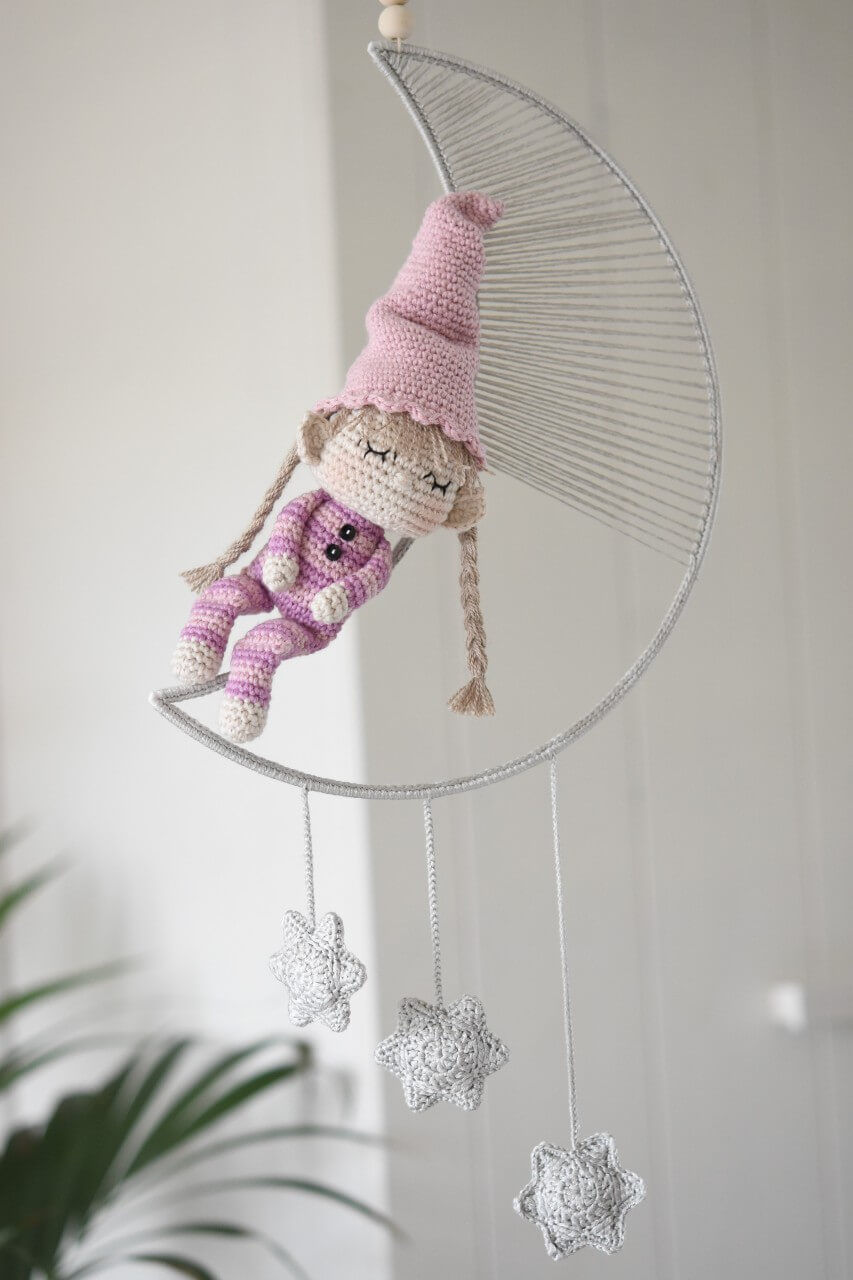 crochet moon fairy doll