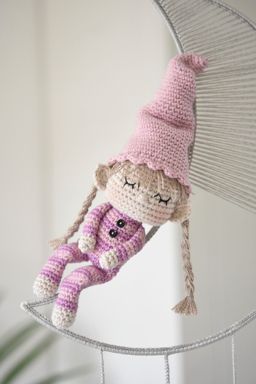 crochet moon fairy doll