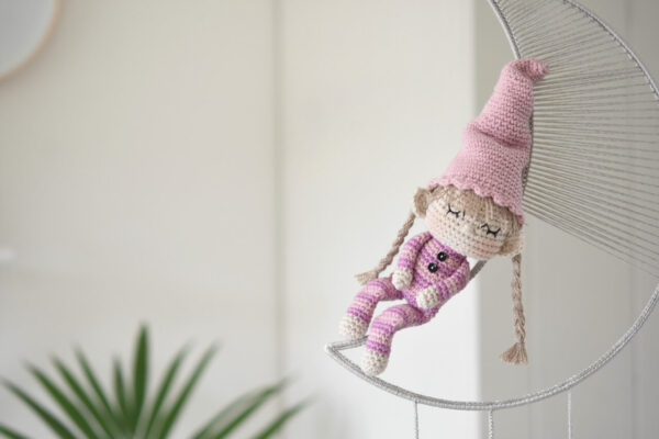 crochet moon fairy doll